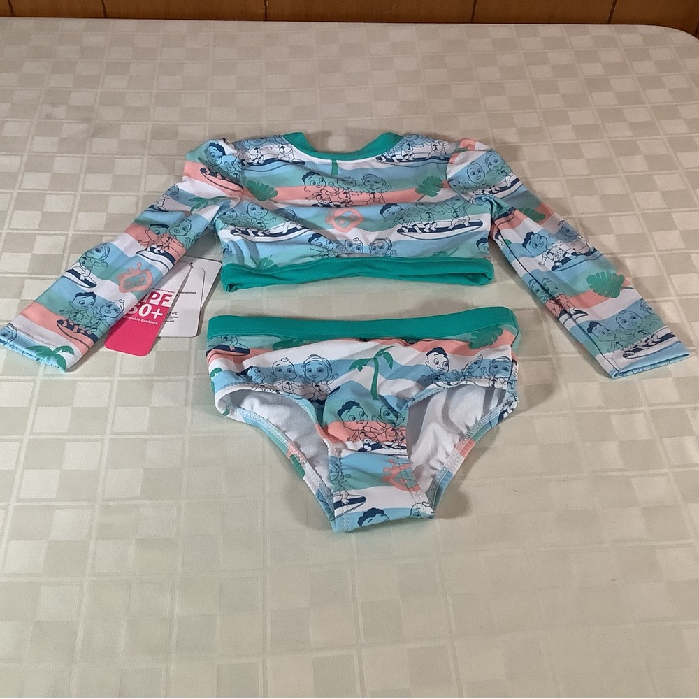 Playful Cocomelon Bikini with Rash Guard
